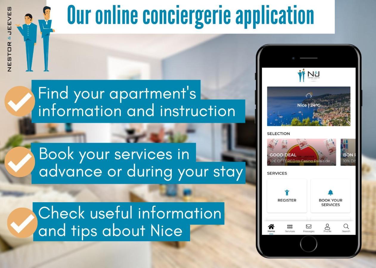 Nestor&Jeeves - Square Promenade - Central - Direct Access Sea Apartman Nizza Kültér fotó
